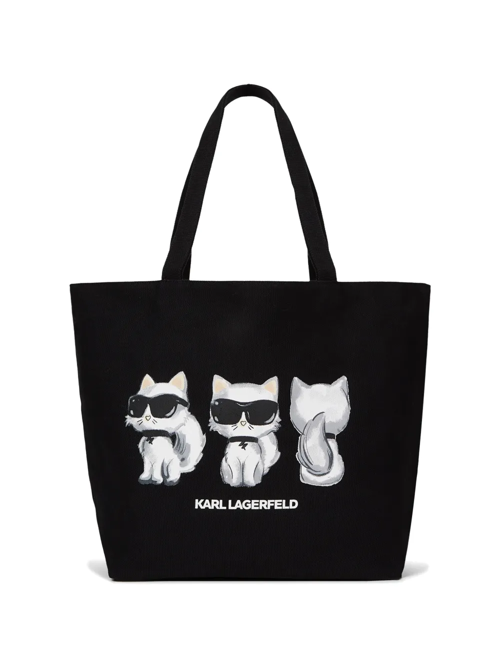 Karl Lagerfeld Ikon Choupette reversible tote bag - Nero