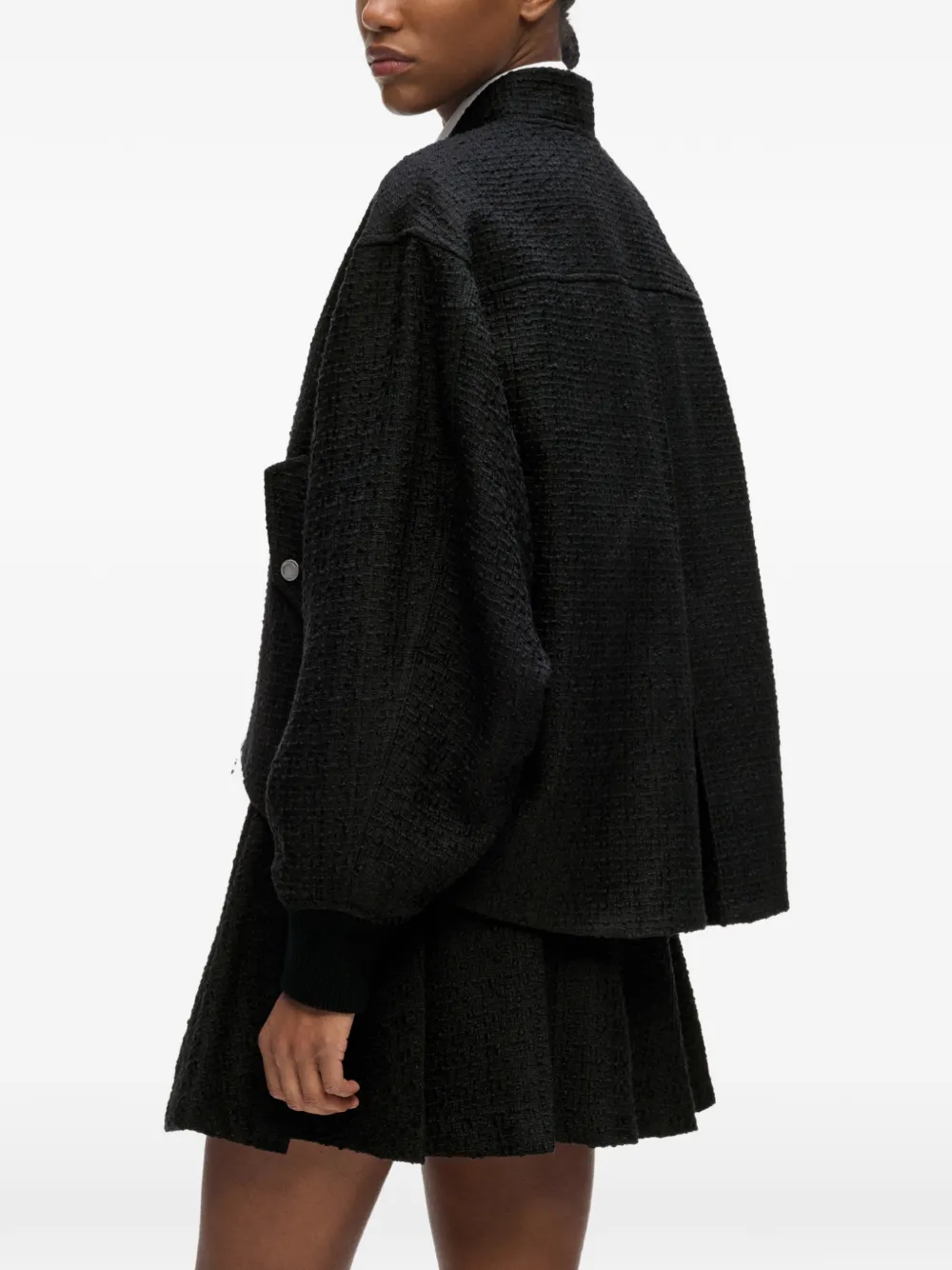 Karl Lagerfeld Ikon bouclé bomberjack Zwart