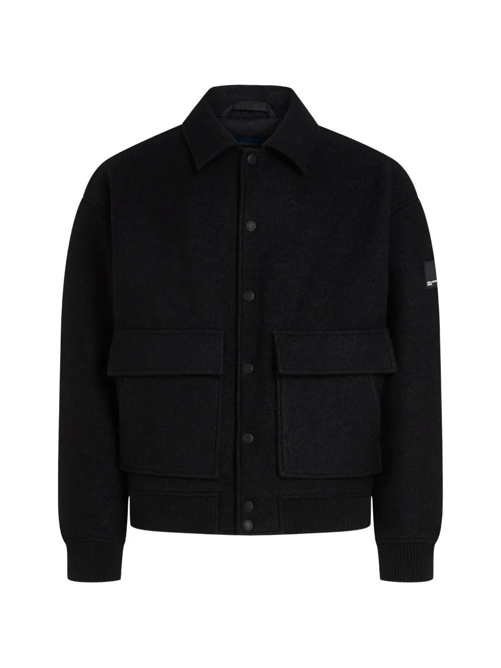 Karl Lagerfeld Jeans Bomber con applicazione logo - Nero