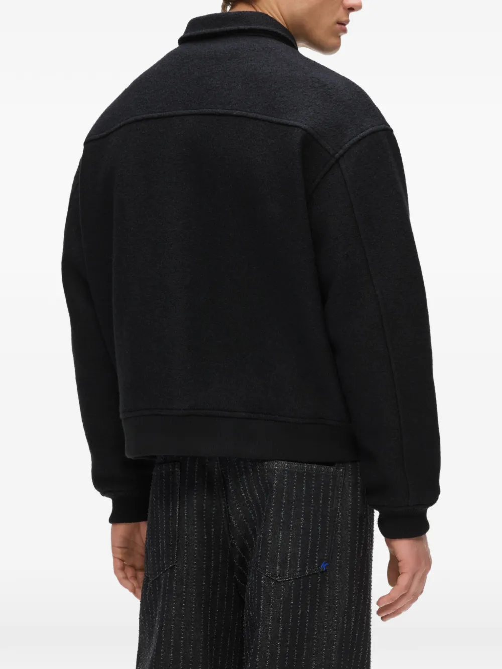 Karl Lagerfeld Jeans Bomberjack met logopatch Zwart