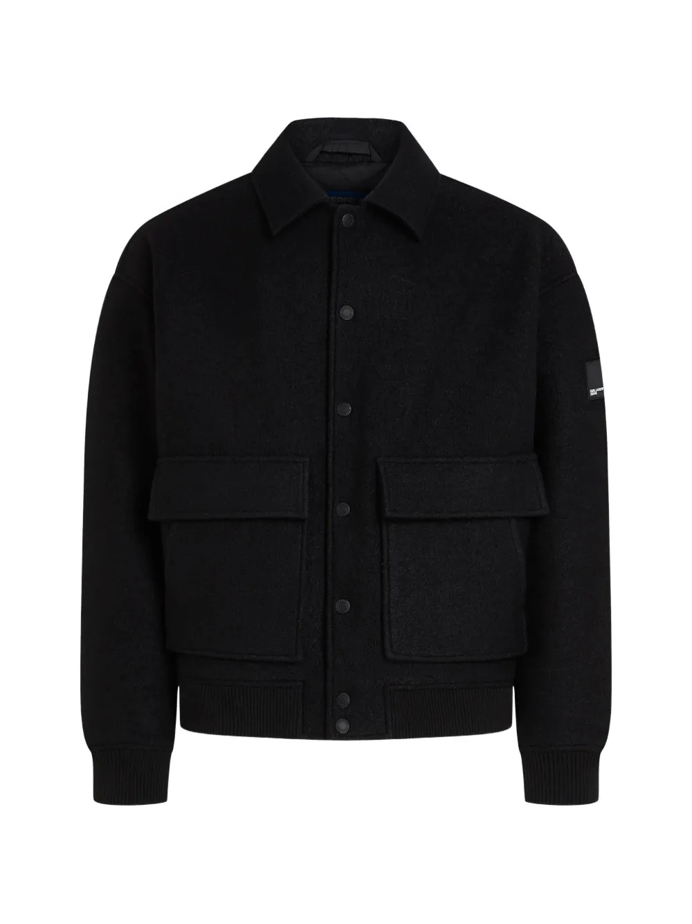 Karl Lagerfeld Jeans Bomber con applicazione logo - Nero