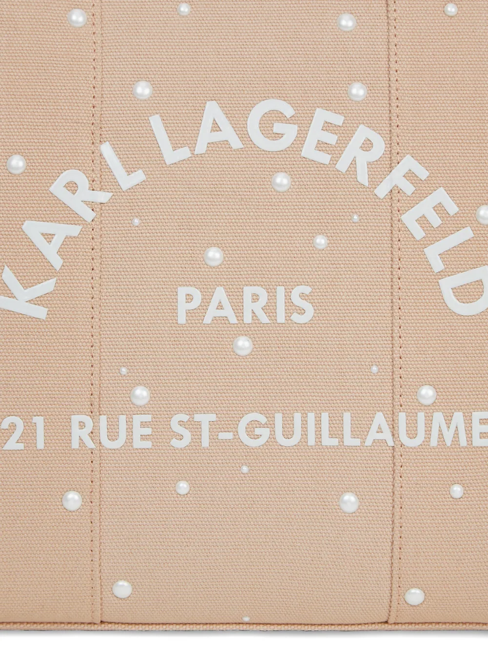 Karl Lagerfeld Medium Rue St-Guillaume shopper verfraaid met parel Roze