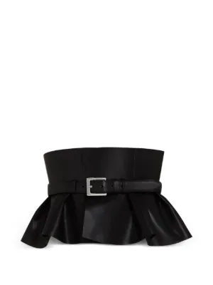 Karl Lagerfeld Leather corset peplum belt