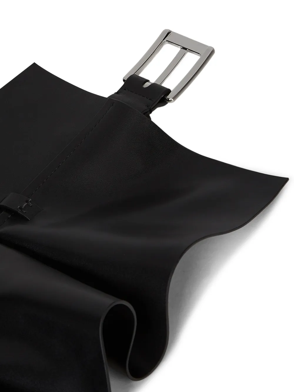 Karl Lagerfeld Leren peplum korset riem Zwart