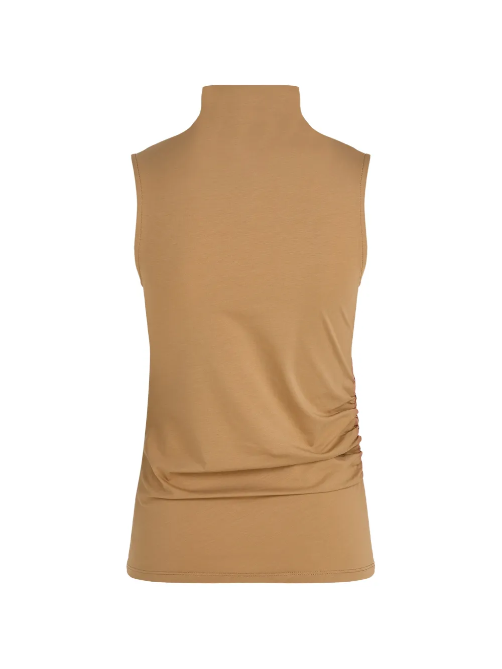 Karl Lagerfeld ruched mock-neck tank top - Nude