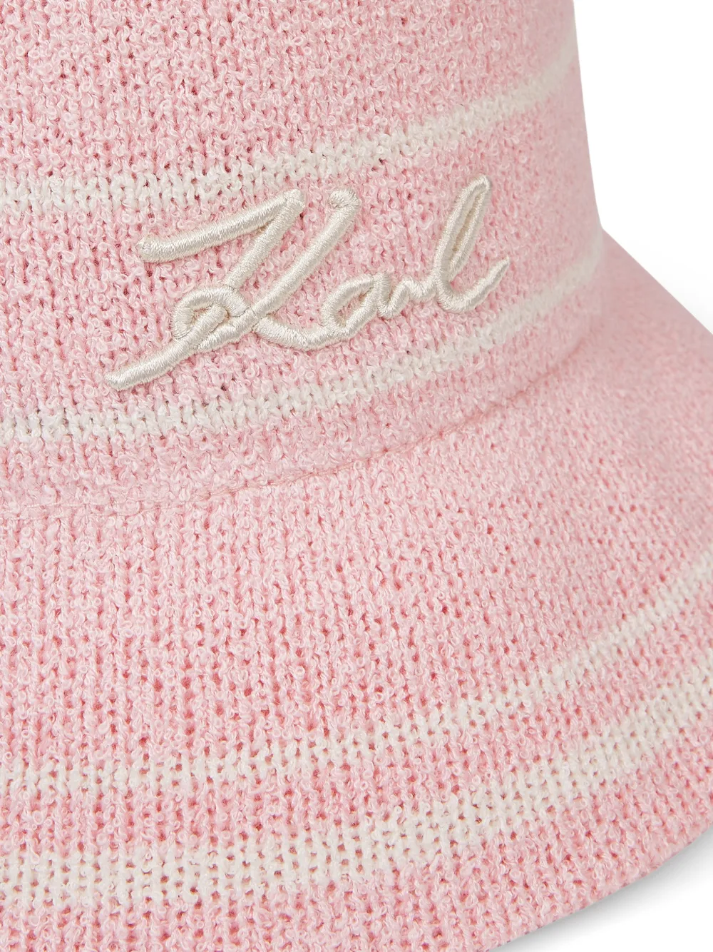 Karl Lagerfeld Signature gebreide vissershoed Roze
