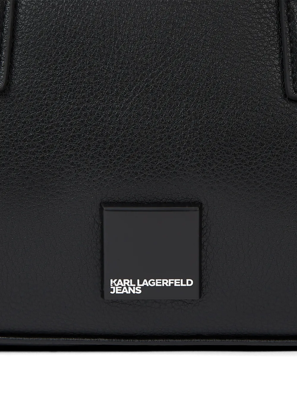 Karl Lagerfeld Jeans Bowlingtas met logopatch Zwart