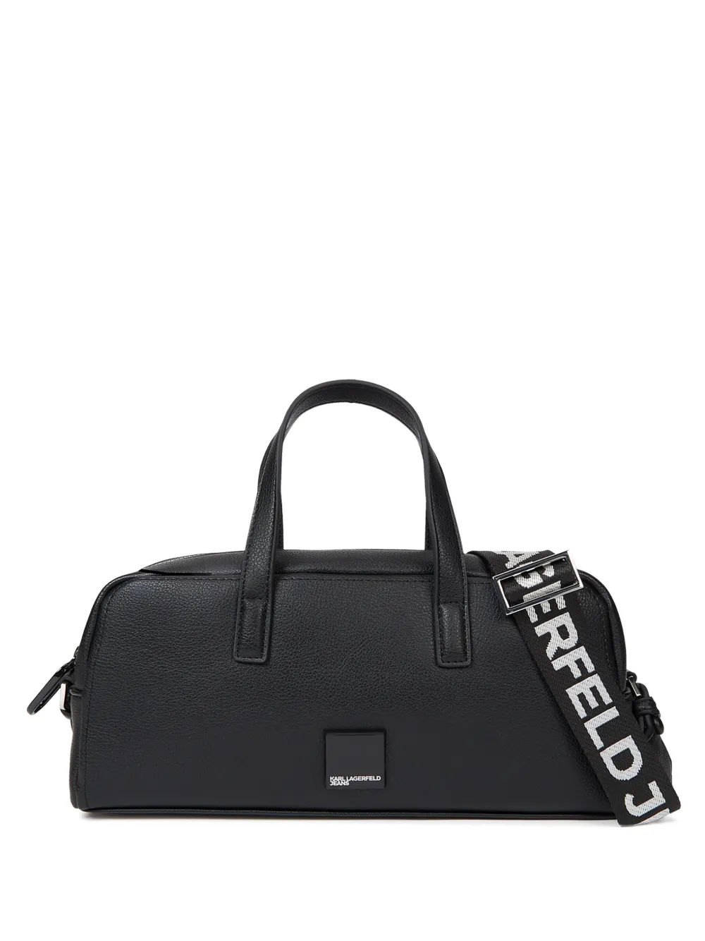 Karl Lagerfeld Jeans logo-patch bowling bag - Nero