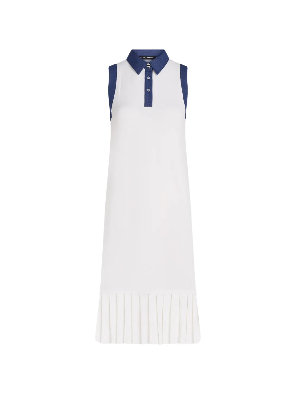 Karl Lagerfeld Ikon Minikleid mit Faltensaum - Weiß