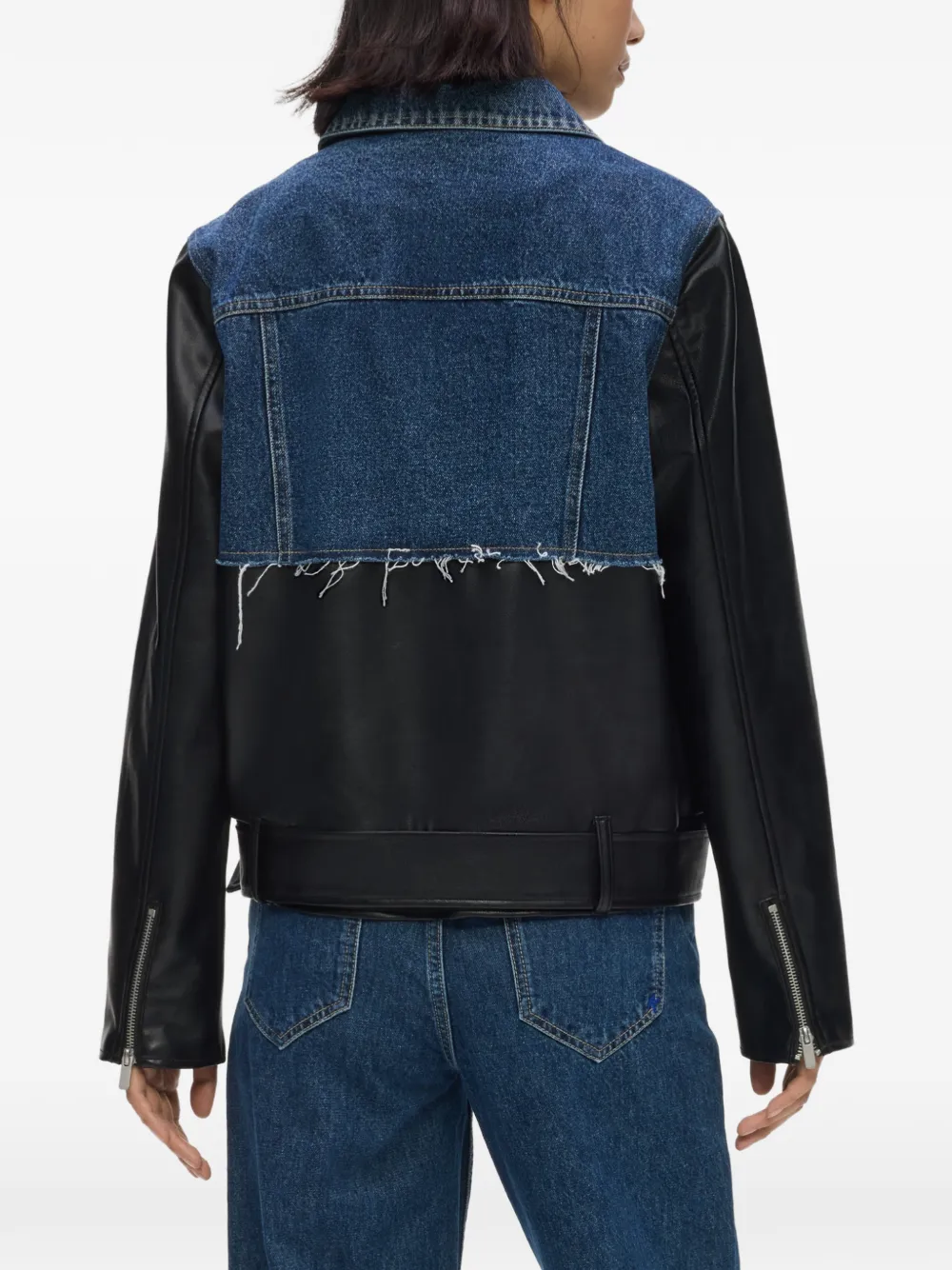 Karl Lagerfeld Jeans Gerafeld jack met vlakken Zwart