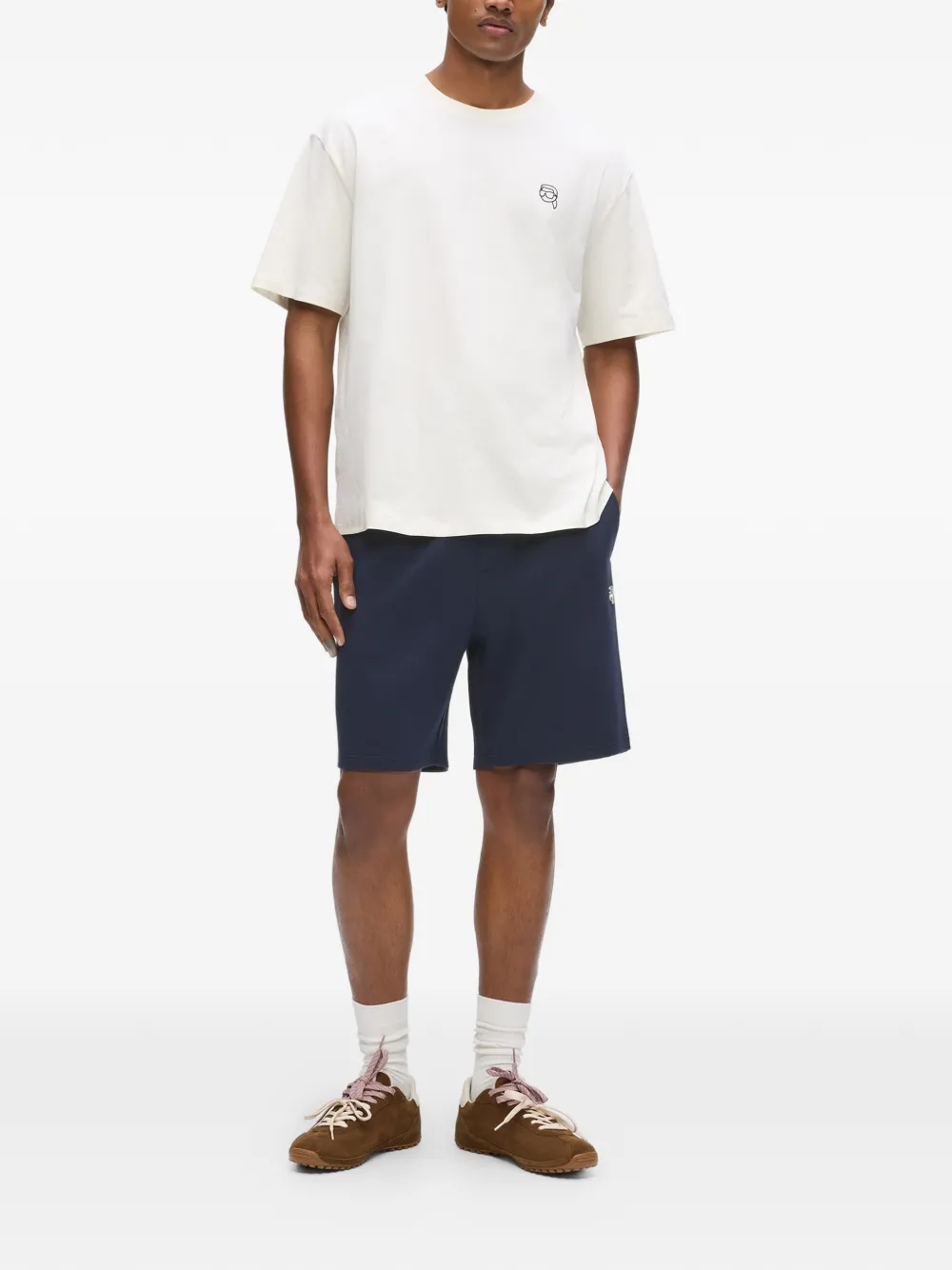 Karl Lagerfeld Ikon trainingsshorts Blauw