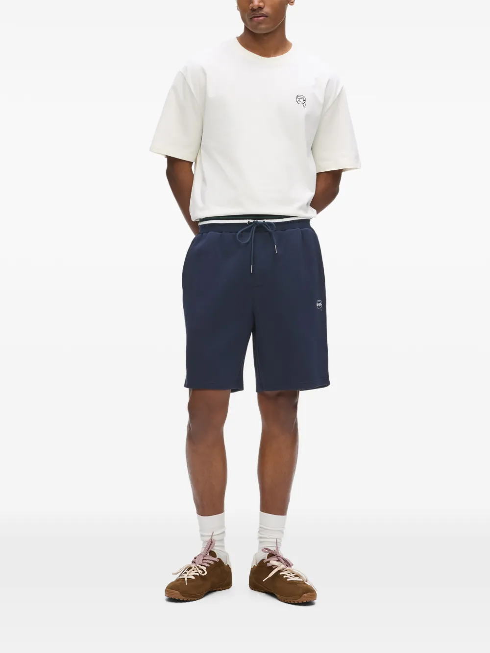 Karl Lagerfeld Ikon trainingsshorts Blauw