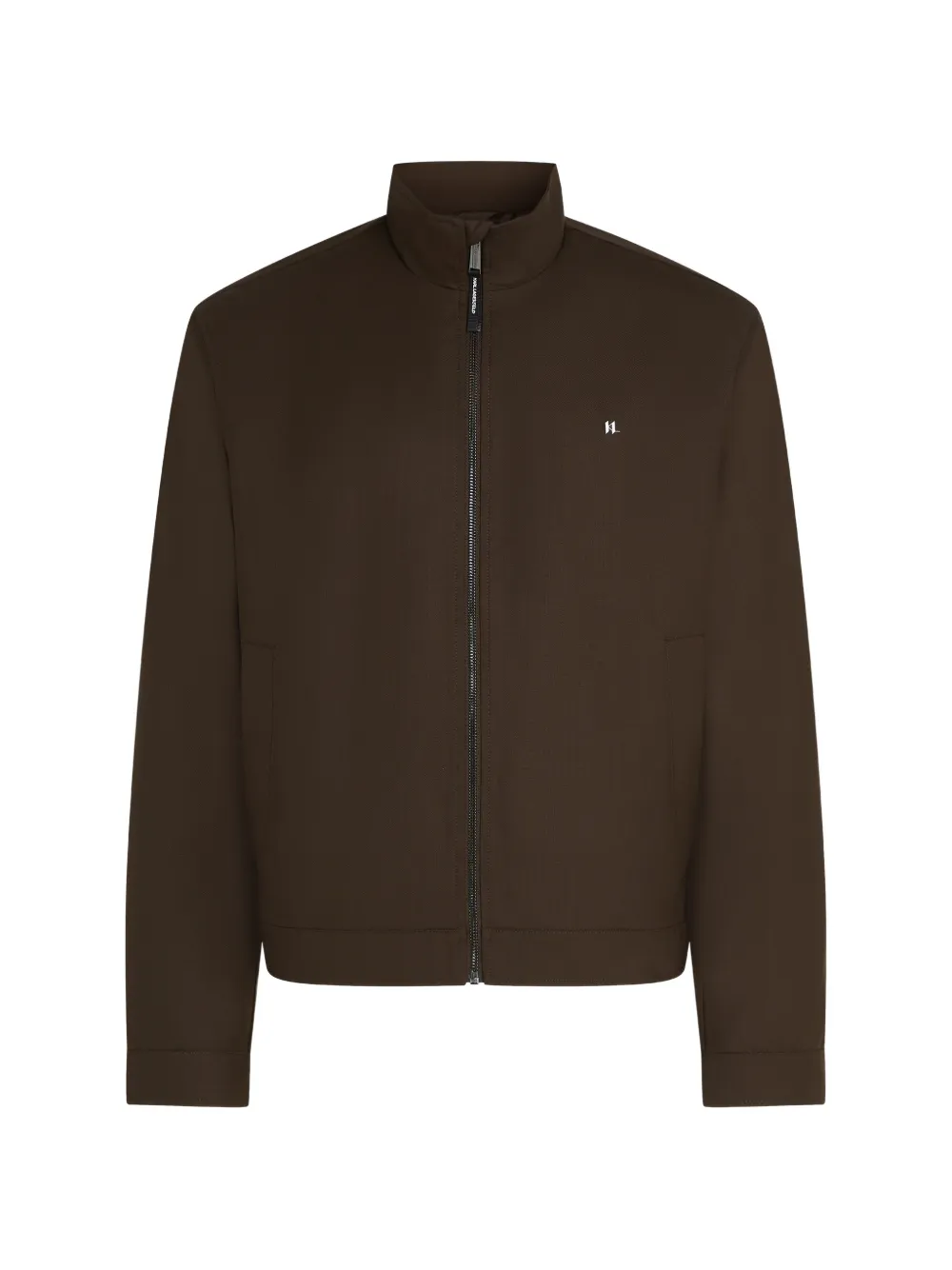Karl Lagerfeld Leichte Jacke mit Logo-Schild - Braun