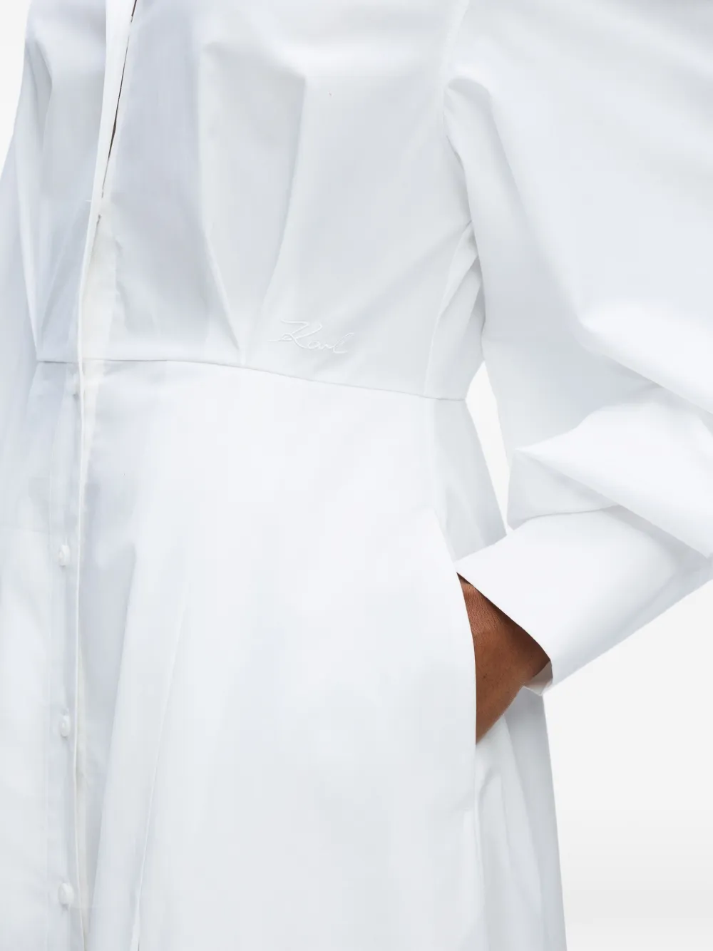 Karl Lagerfeld Geplooide blousejurk Wit