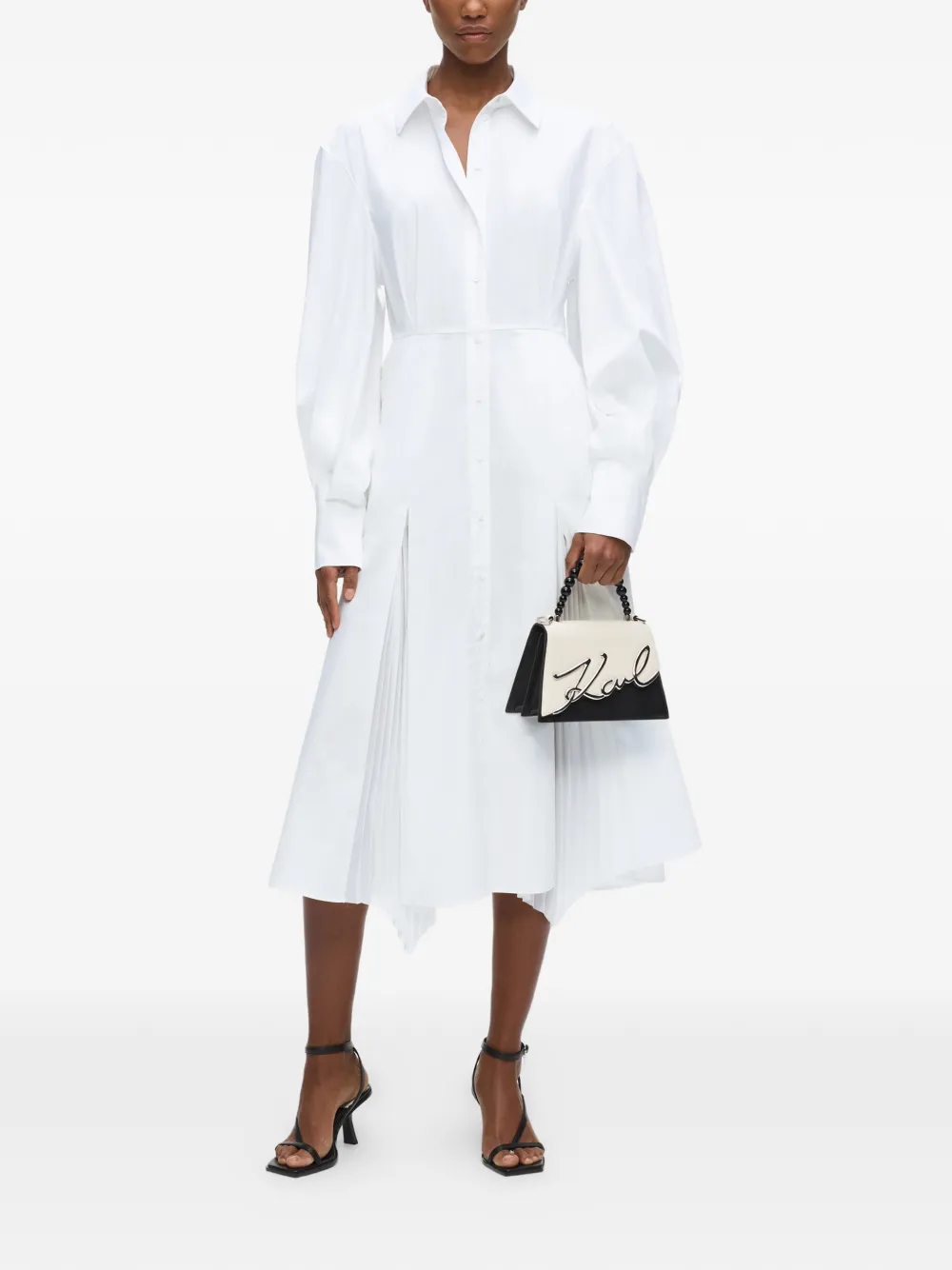 Karl Lagerfeld Geplooide blousejurk Wit