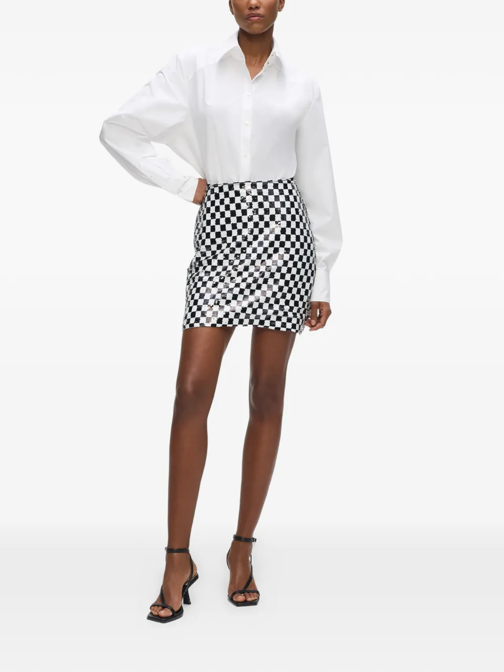 Karl Lagerfeld Geruite mini-rok Wit