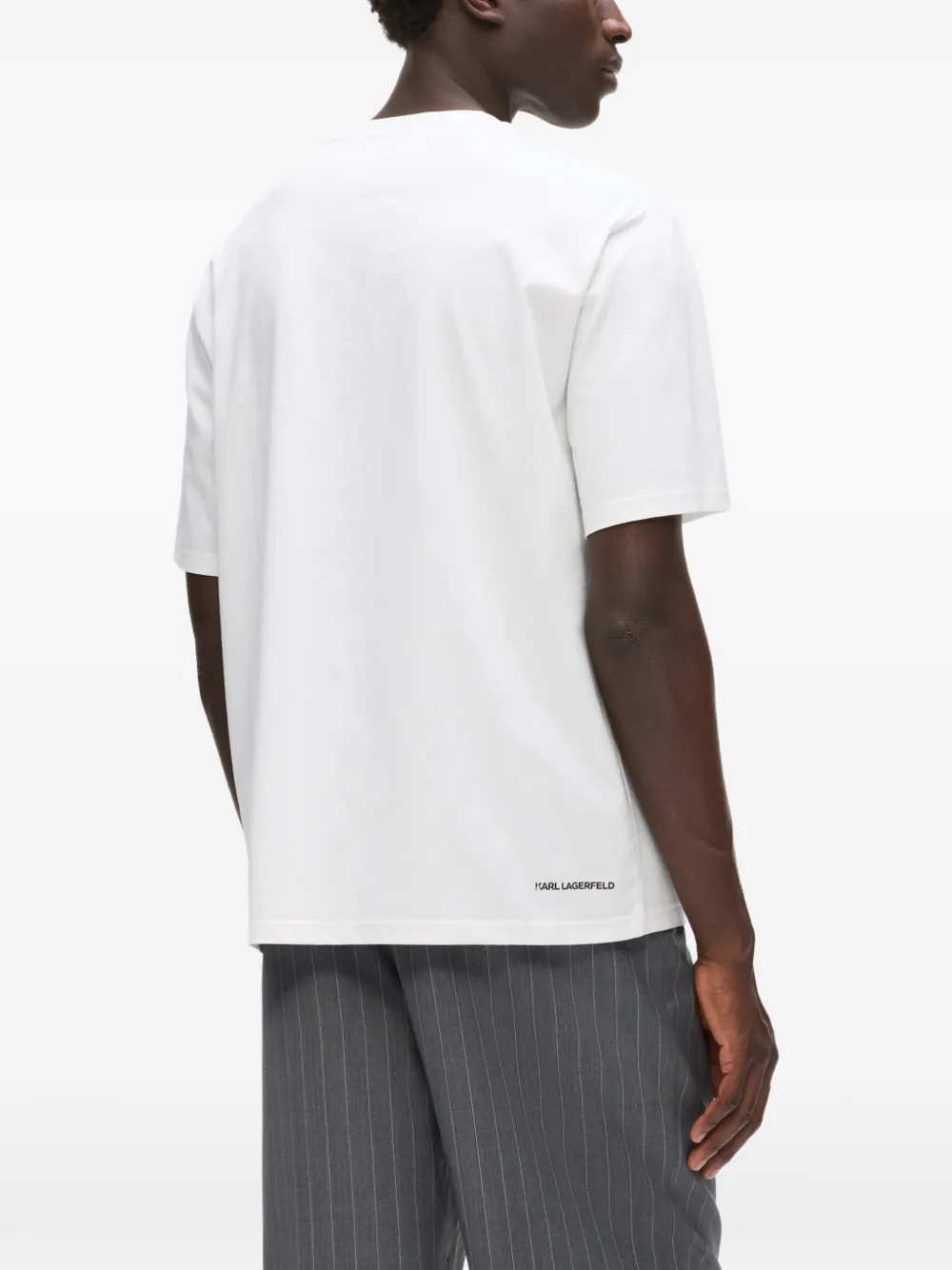 Karl Lagerfeld Ikon T-shirt met opgestikte zak Wit