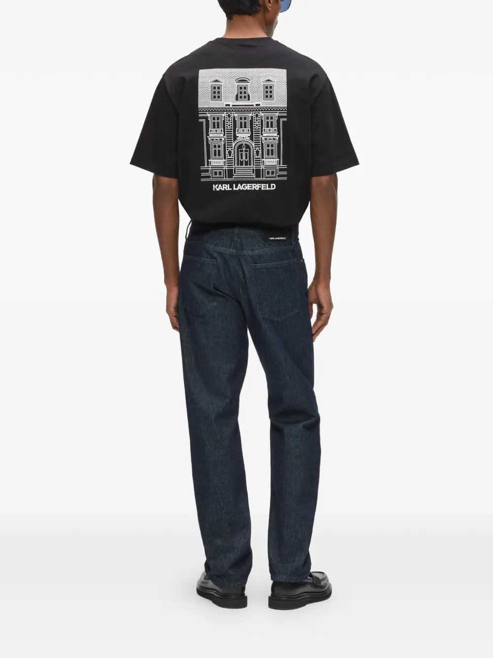 Karl Lagerfeld Jeans met logoplakkaat Blauw