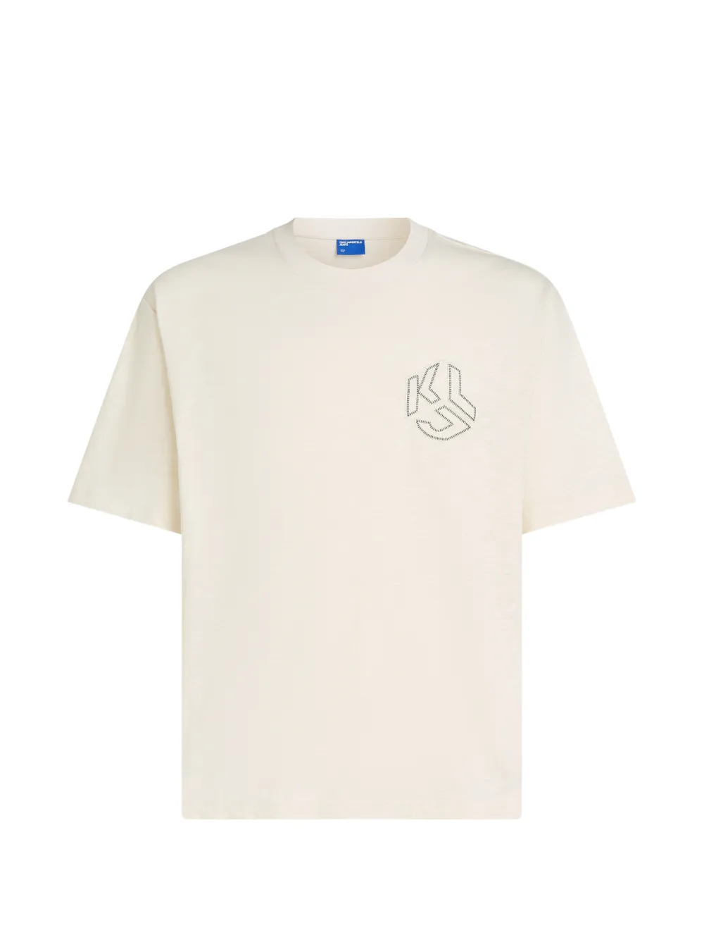 Karl Lagerfeld Jeans T-shirt con logo ricamato - Toni neutri