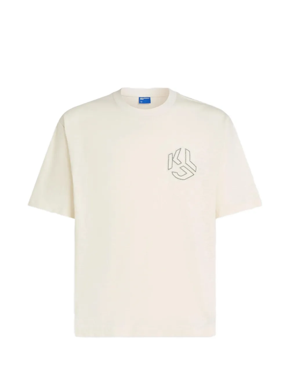 Karl Lagerfeld Jeans T-Shirt mit Logo-Stickerei - Nude