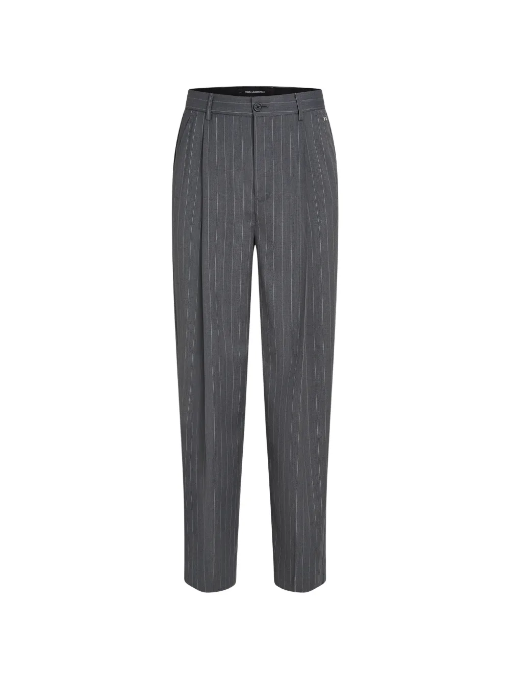 Karl Lagerfeld Bundfaltenhose mit Nadelstreifen - Grau