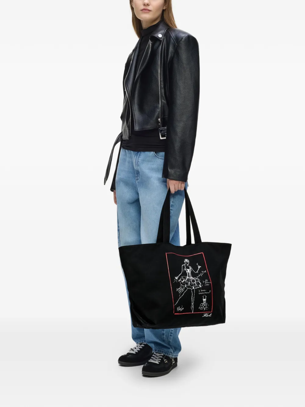 Karl Lagerfeld K Ballet shopper met print Zwart
