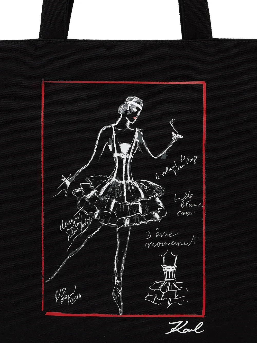 Karl Lagerfeld K Ballet shopper met print Zwart