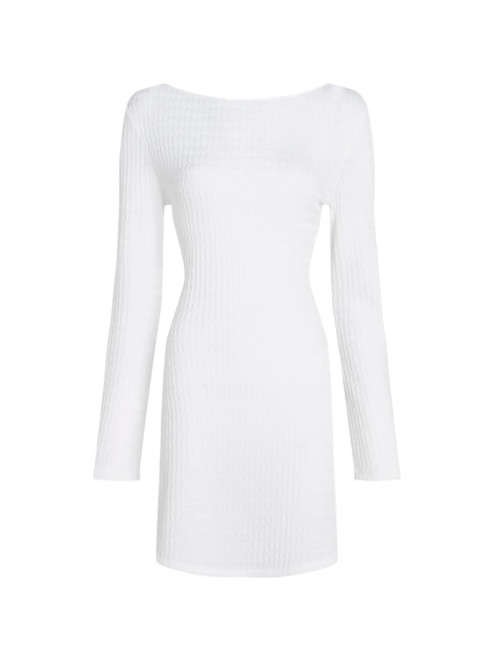Karl Lagerfeld textured faux-pearl beach dress - Weiß