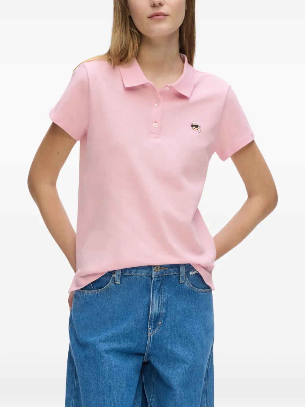 Karl Lagerfeld Ikon poloshirt Roze