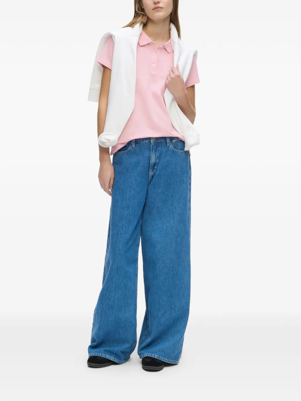 Karl Lagerfeld Ikon poloshirt Roze