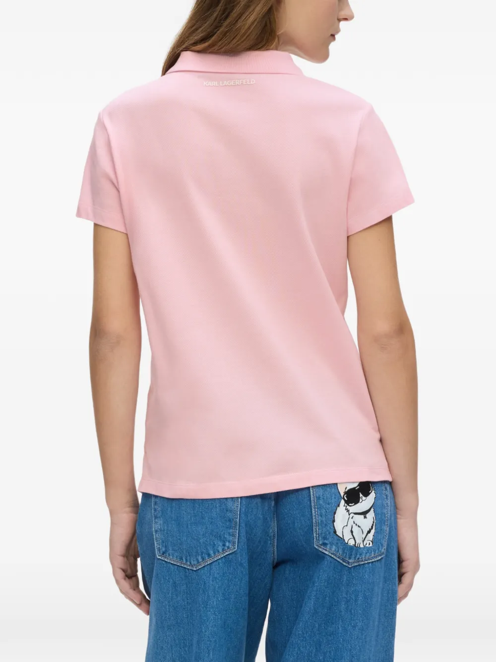 Karl Lagerfeld Ikon poloshirt Roze
