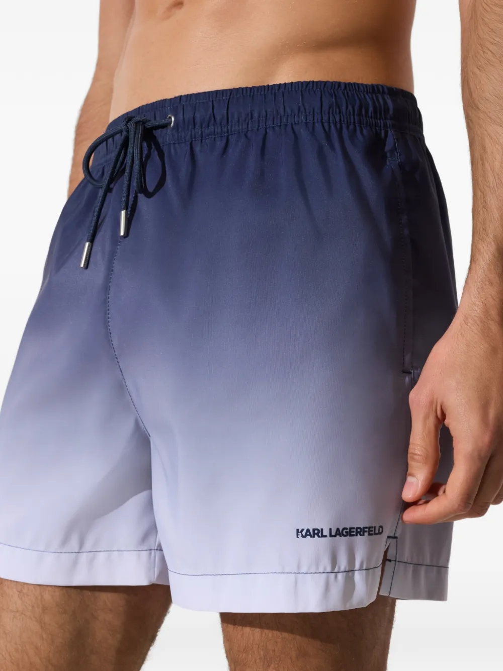 Karl Lagerfeld Boardshorts met ombré Blauw