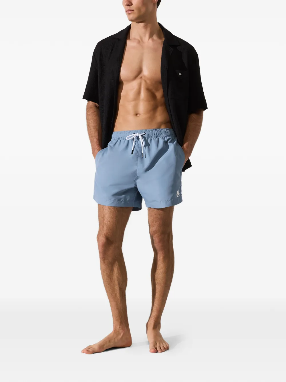 Karl Lagerfeld Kameo zwembroek met logoprint Blauw