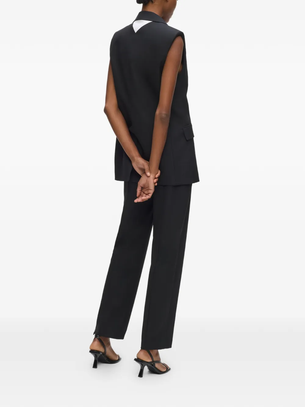 Karl Lagerfeld Pantalon met logoplakkaat Zwart