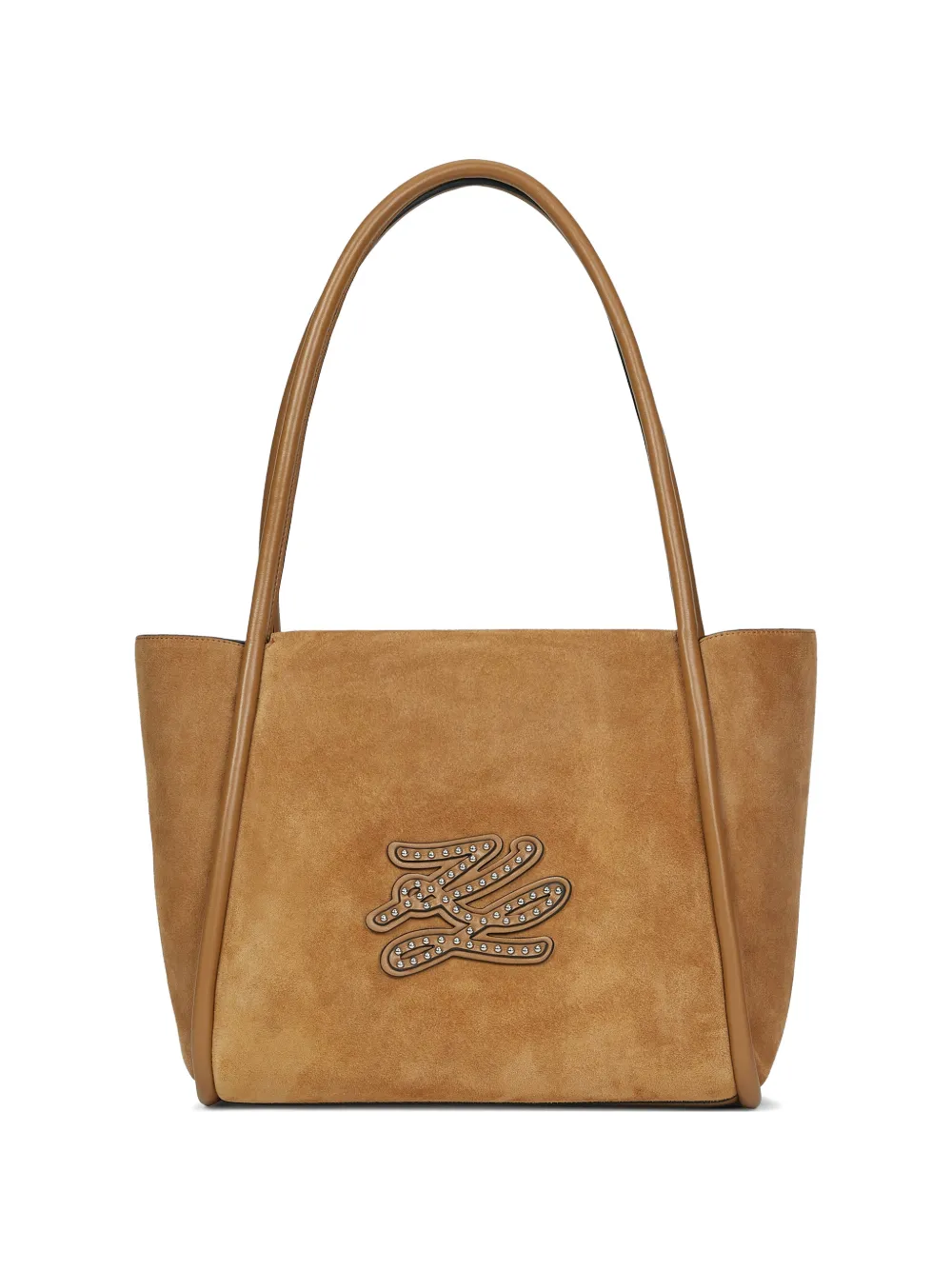 Karl Lagerfeld K/Autograph patch suede tote bag - Toni neutri