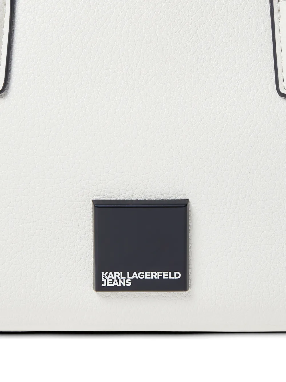 Karl Lagerfeld Jeans Bowlingtas met logopatch Beige