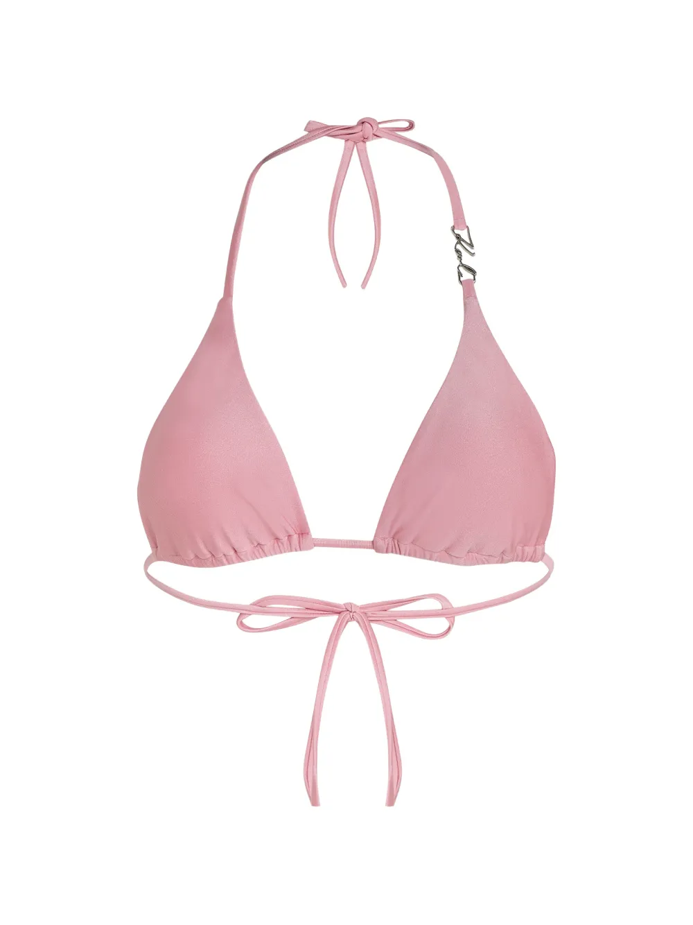 Karl Lagerfeld logo-hardware triangle bikini - Rosa