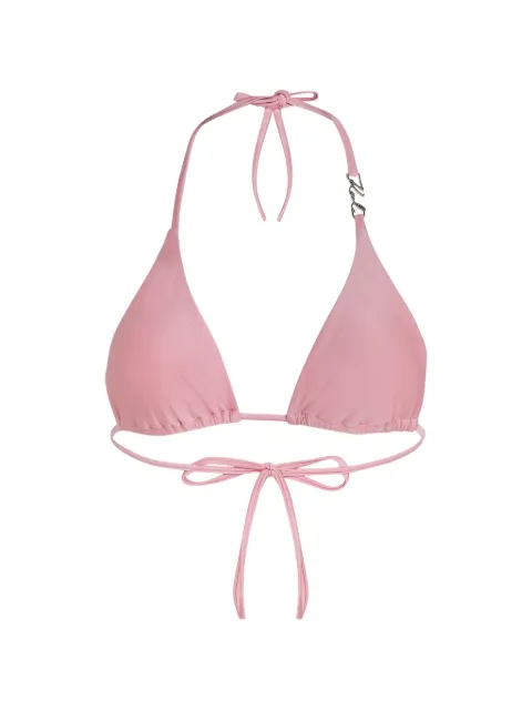 Karl Lagerfeld logo-hardware triangle bikini