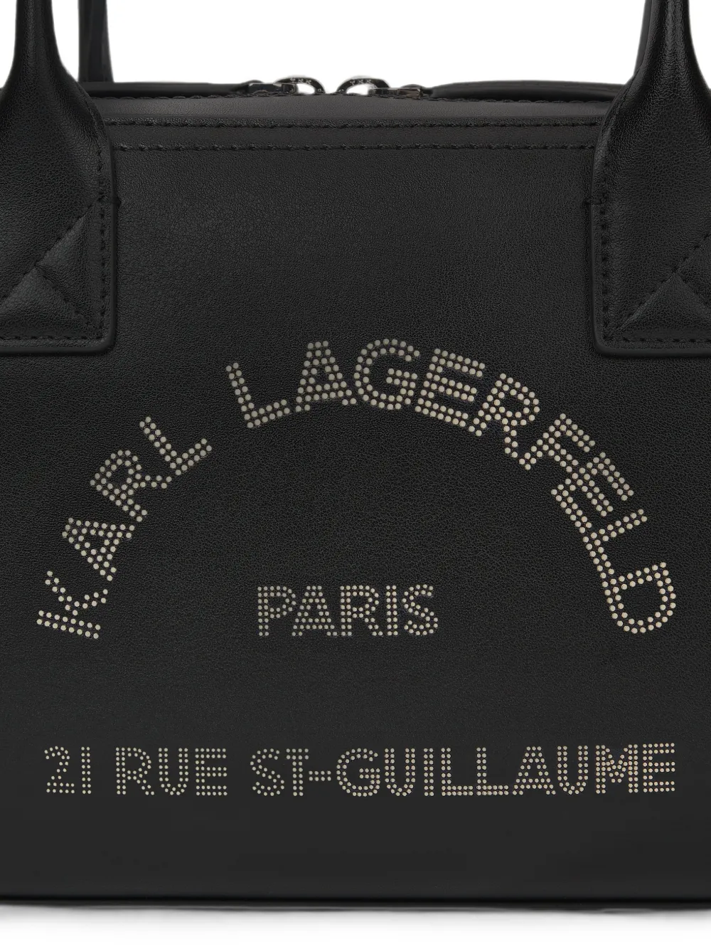 Karl Lagerfeld K Daily leren bowlingtas Zwart