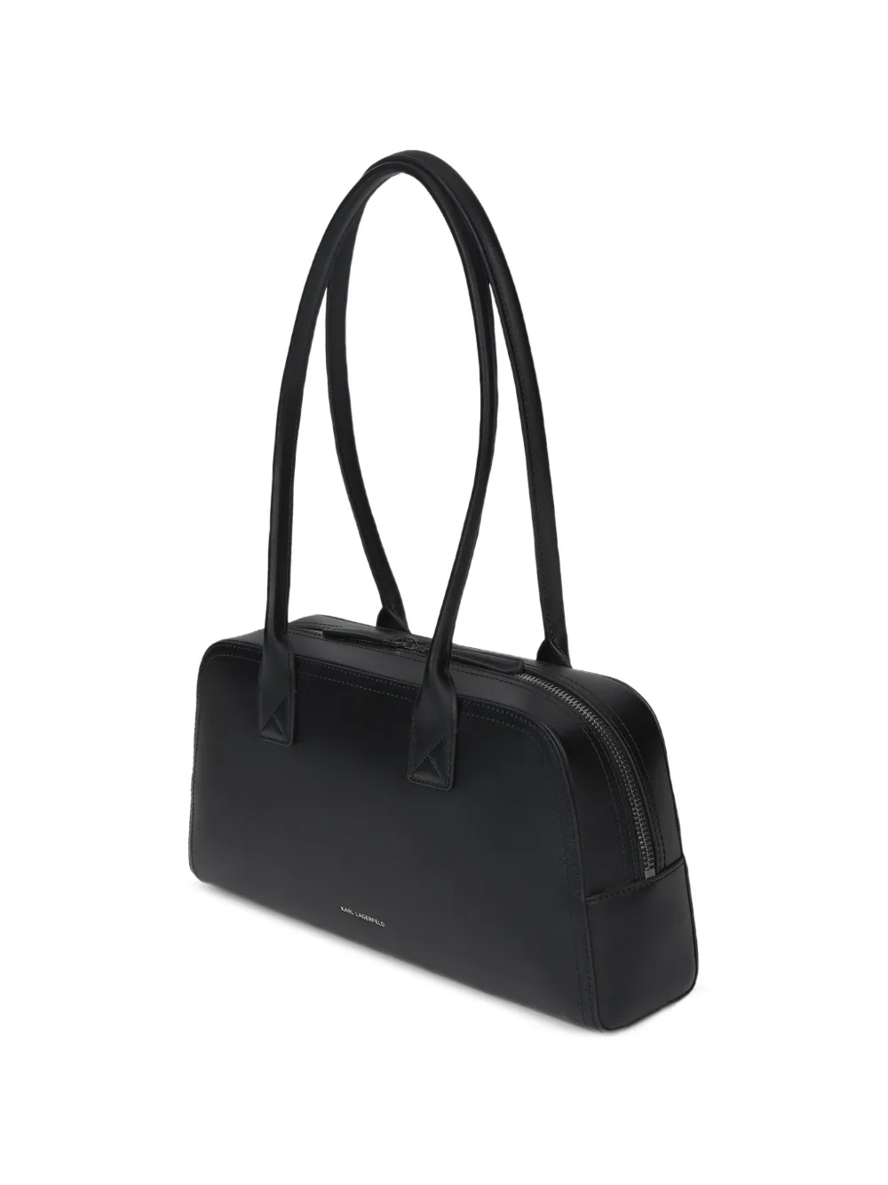 Karl Lagerfeld K Daily leren bowlingtas Zwart