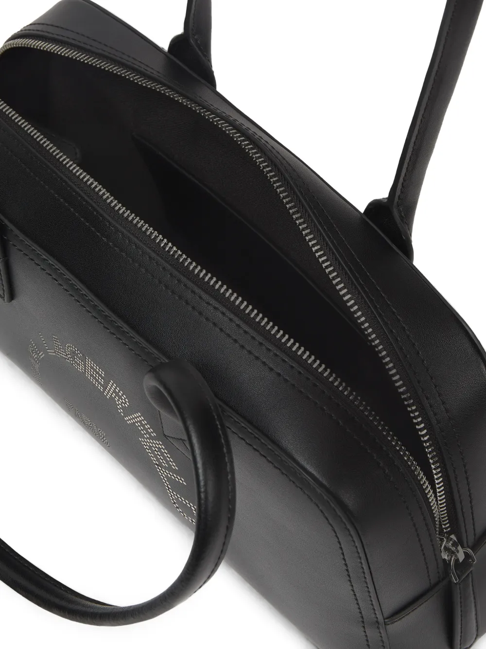 Karl Lagerfeld K Daily leren bowlingtas Zwart