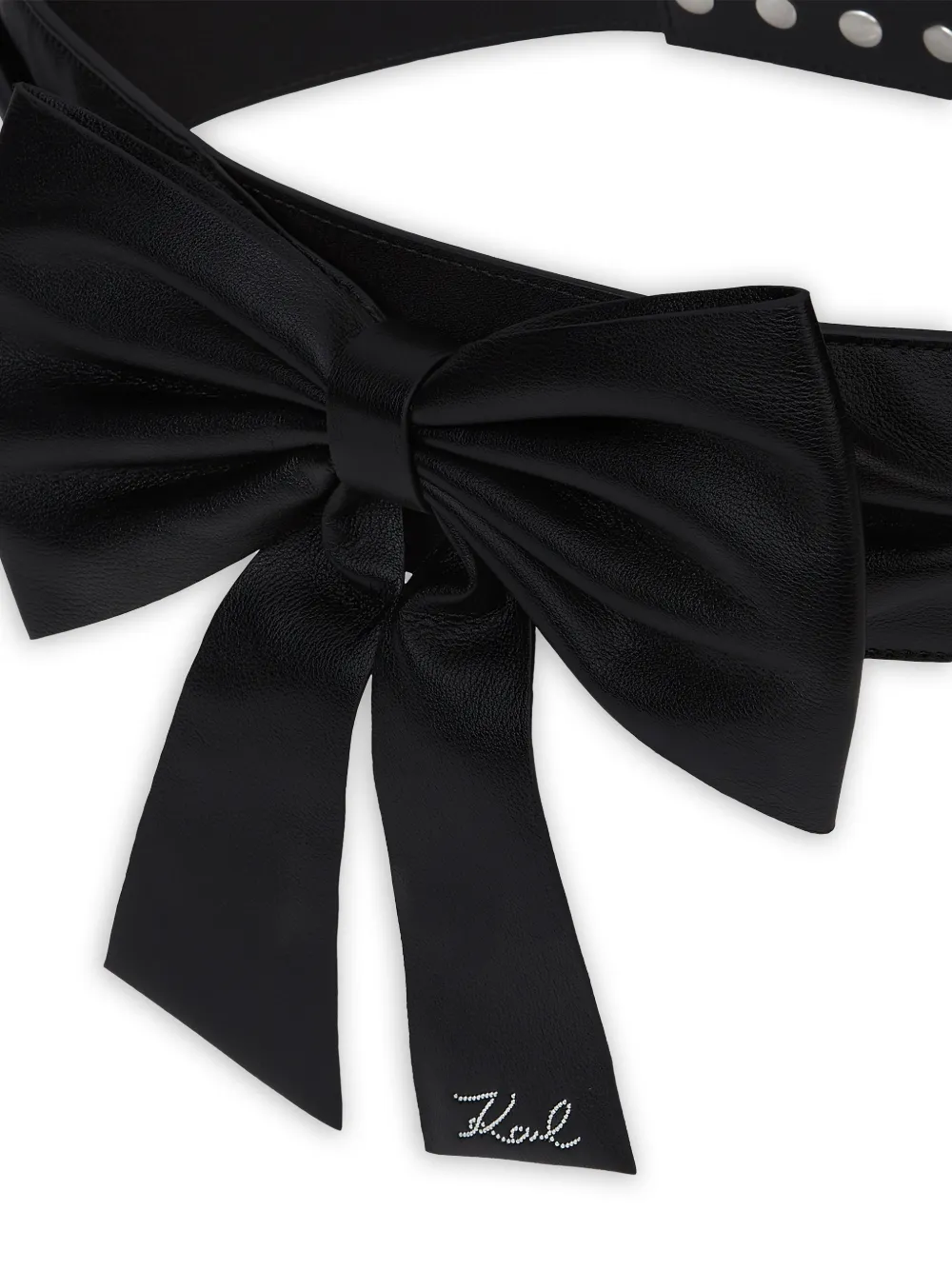 Karl Lagerfeld Signature riem met strik Zwart