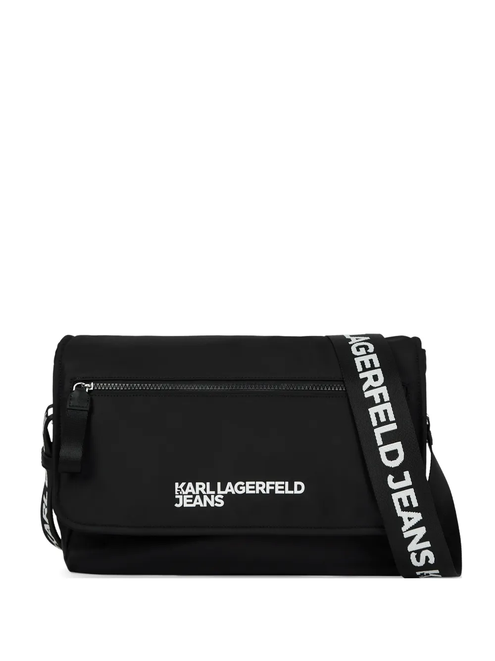 Karl Lagerfeld Jeans Borsa messenger Essential con logo - Nero