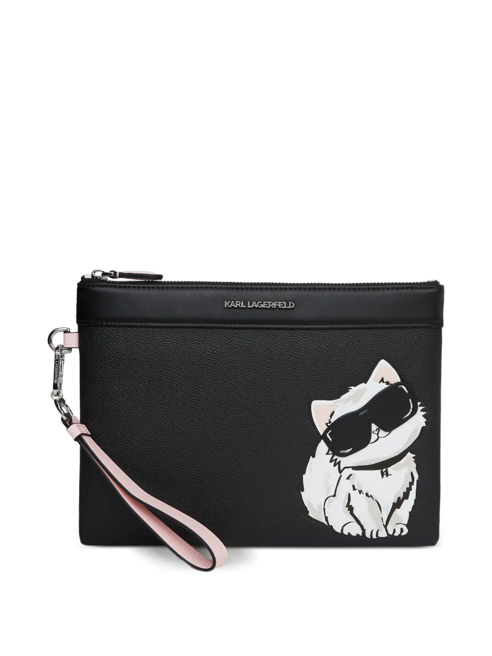 Karl Lagerfeld Ikon Choupette clutch bag - Nero