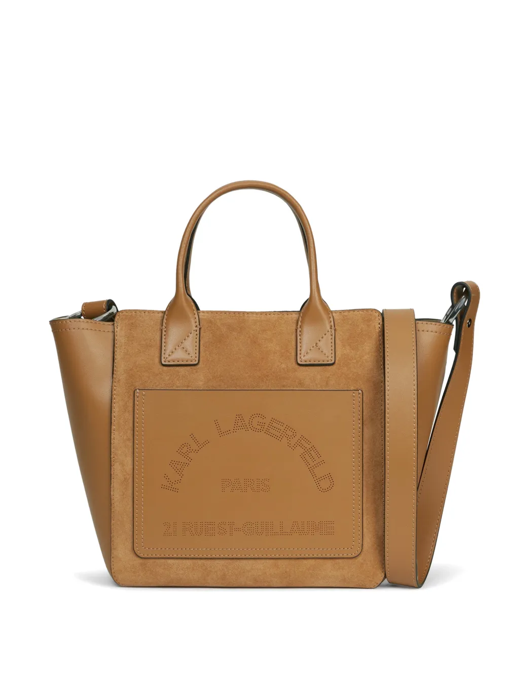 Karl Lagerfeld K/Daily suede-panel tote bag - Toni neutri