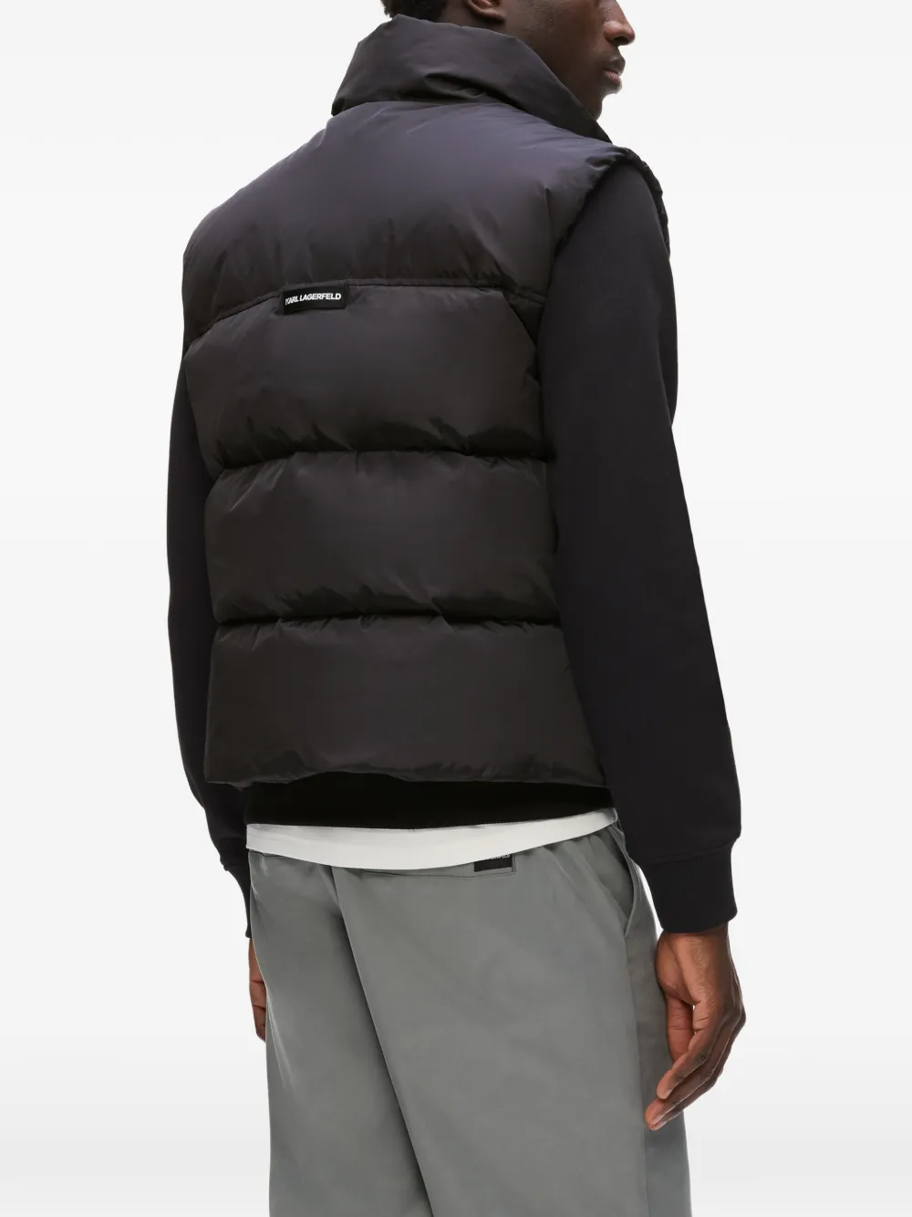 Karl Lagerfeld Bodywarmer met logopatch Zwart