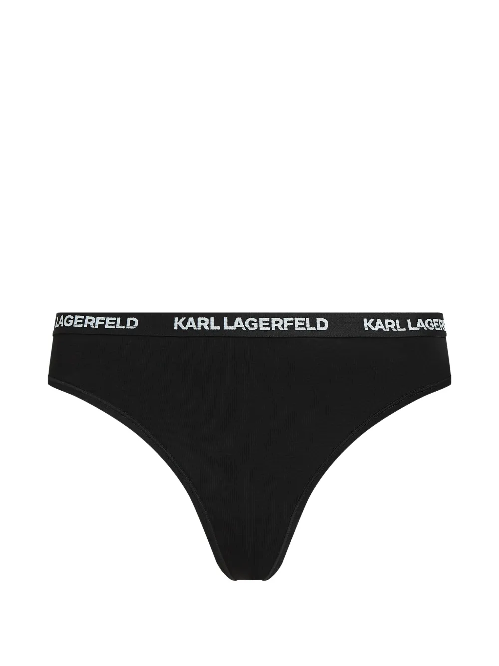 Karl Lagerfeld Zeven katoenen strings met logoband Roze