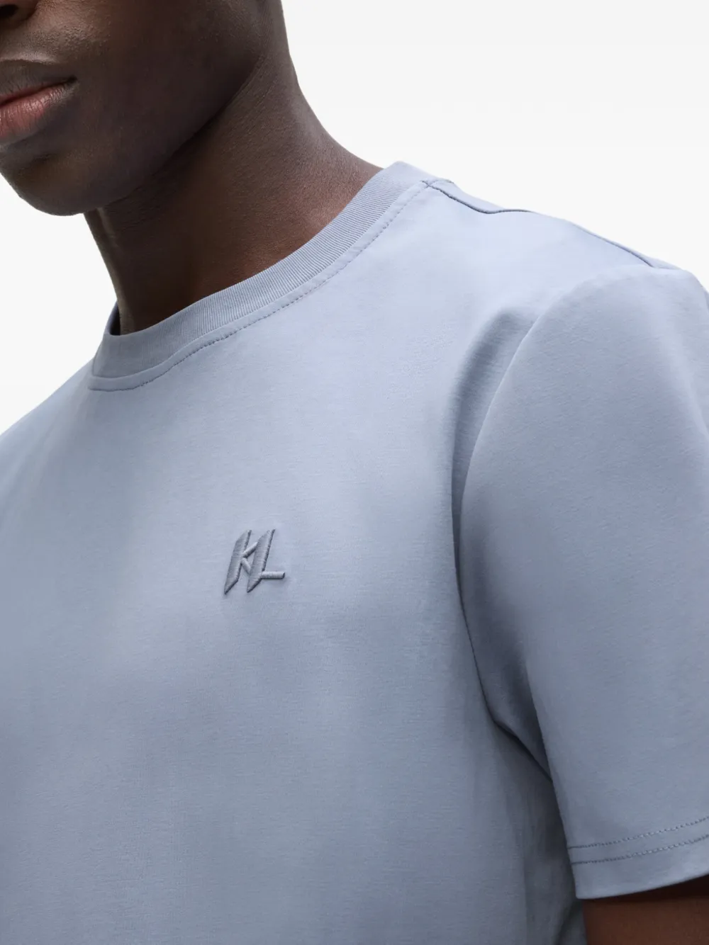 Karl Lagerfeld T-shirt met monogram Blauw