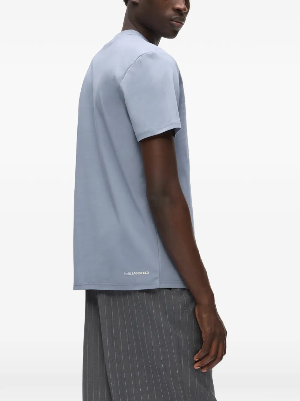 Karl Lagerfeld T-shirt met monogram Blauw