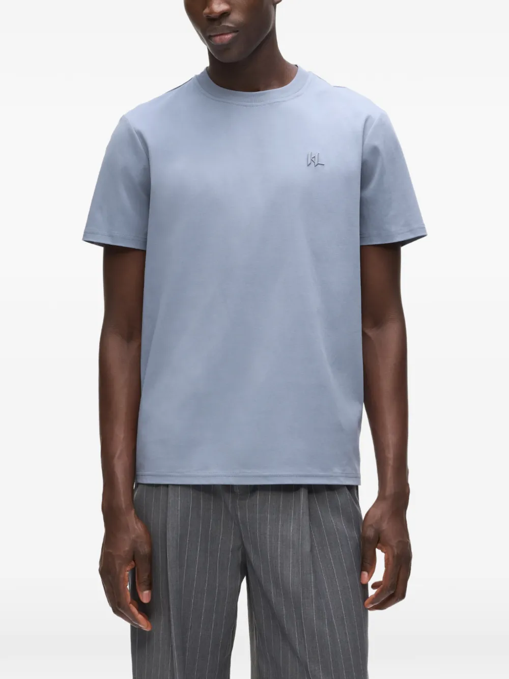 Karl Lagerfeld T-shirt met monogram Blauw